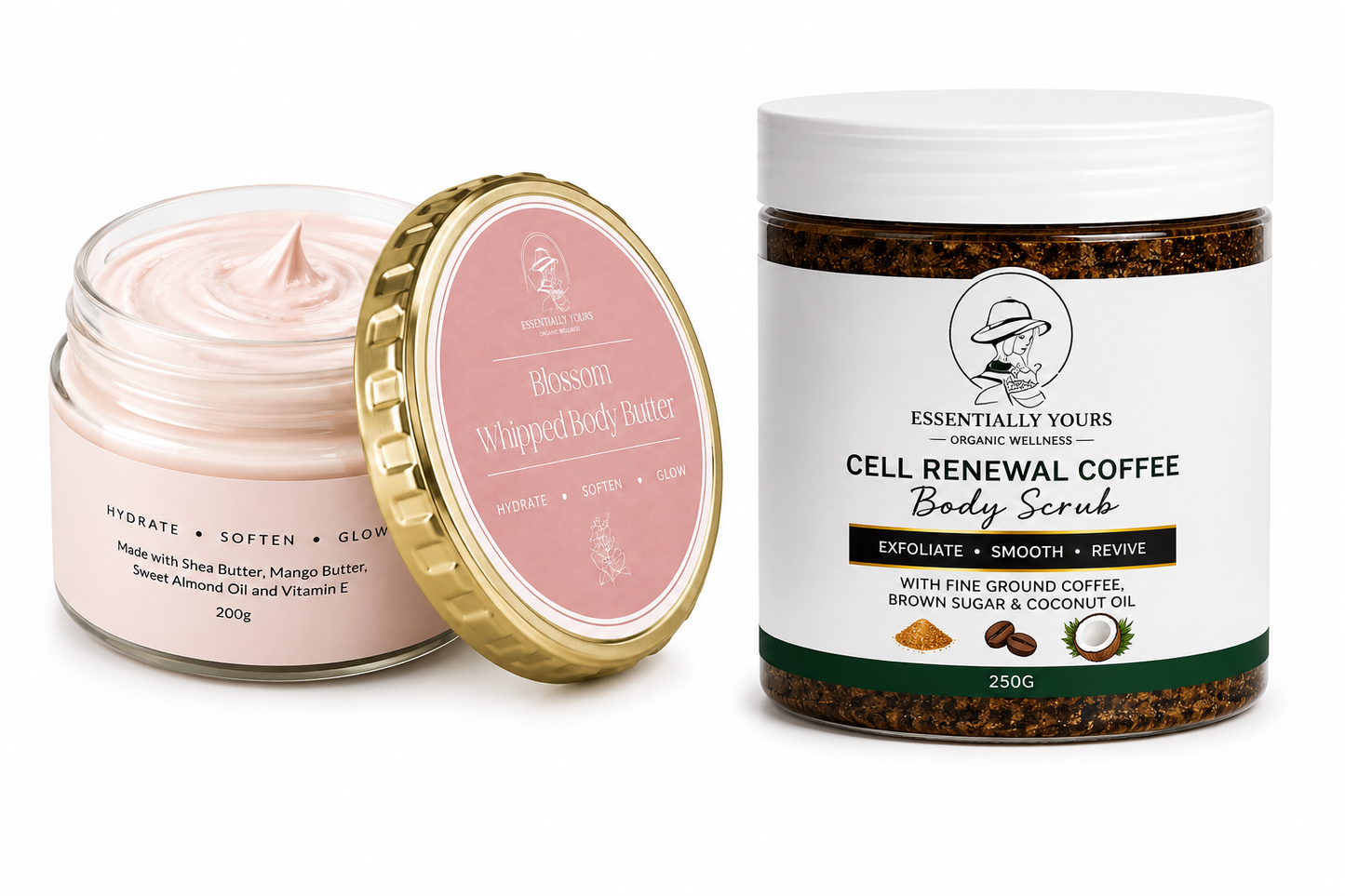 Whipped Body Butter + Cell Renewal Coffee Body Scrub